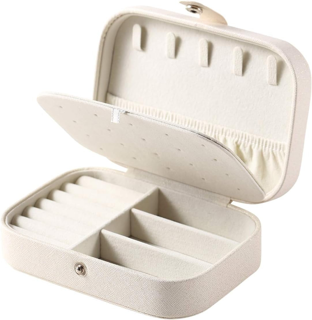 Travel Jewelry Box Jewelry Organizer for Double Layer Portable (Jewelry not included)