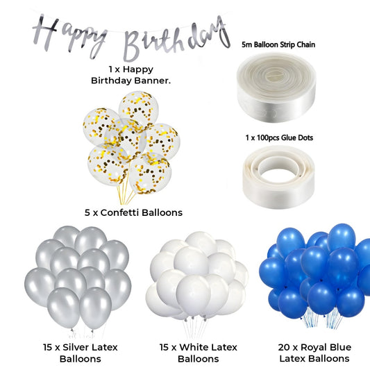 58 Pcs Birthday Decoration Set for Boys & Girls Including Happy Birthday Banner