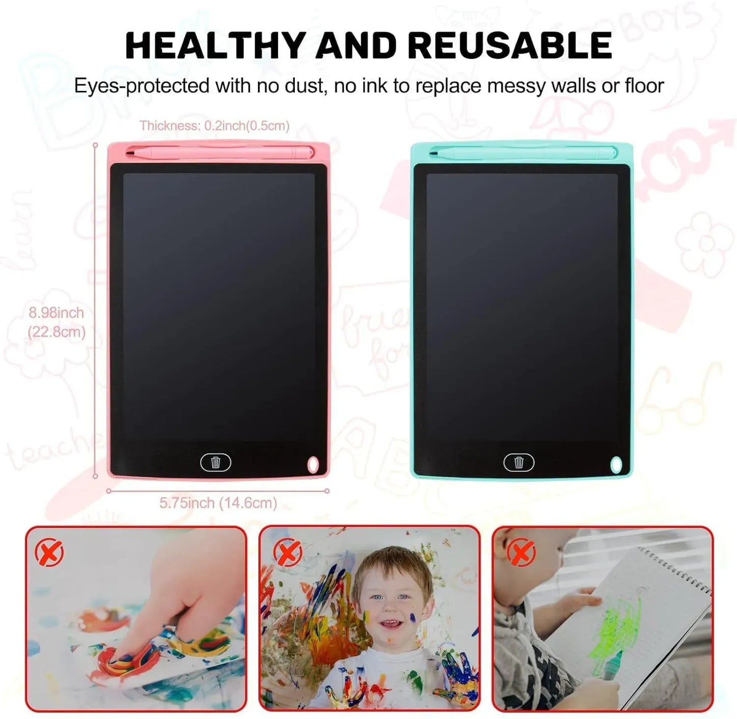 8.5 inch LCD Writing Tablet for Kids Toys Single and multi Color Doodle Drawing Tablet Pad
