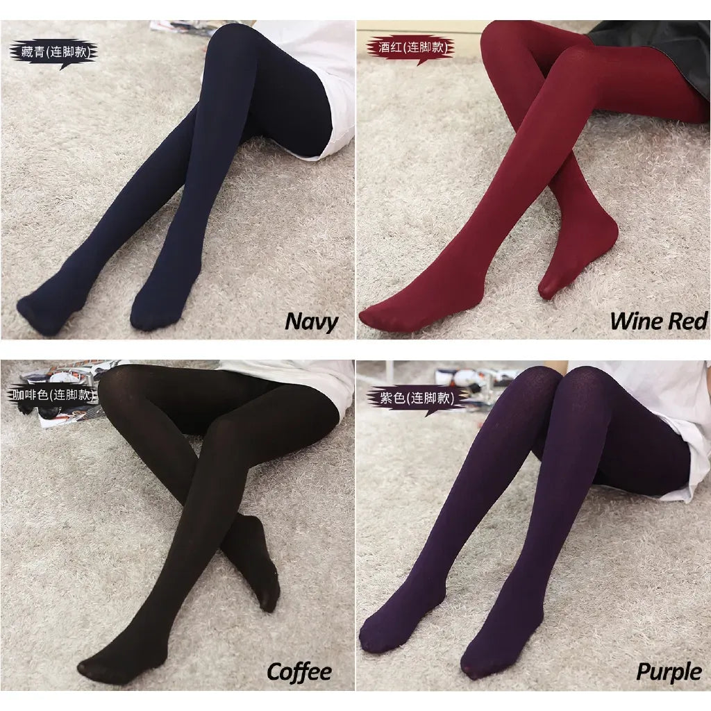 Women High Elasticity Slim Legging Fleece Lined Thick Tights