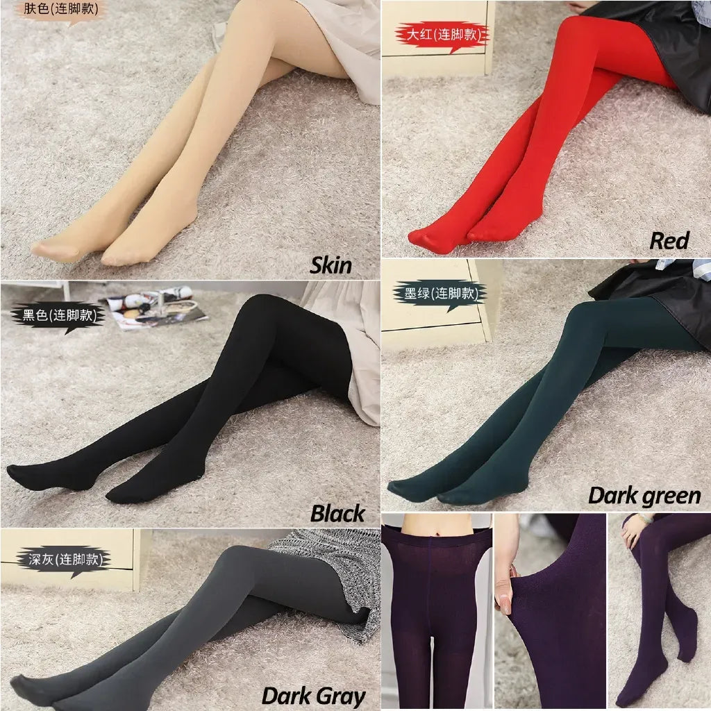 Women High Elasticity Slim Legging Fleece Lined Thick Tights