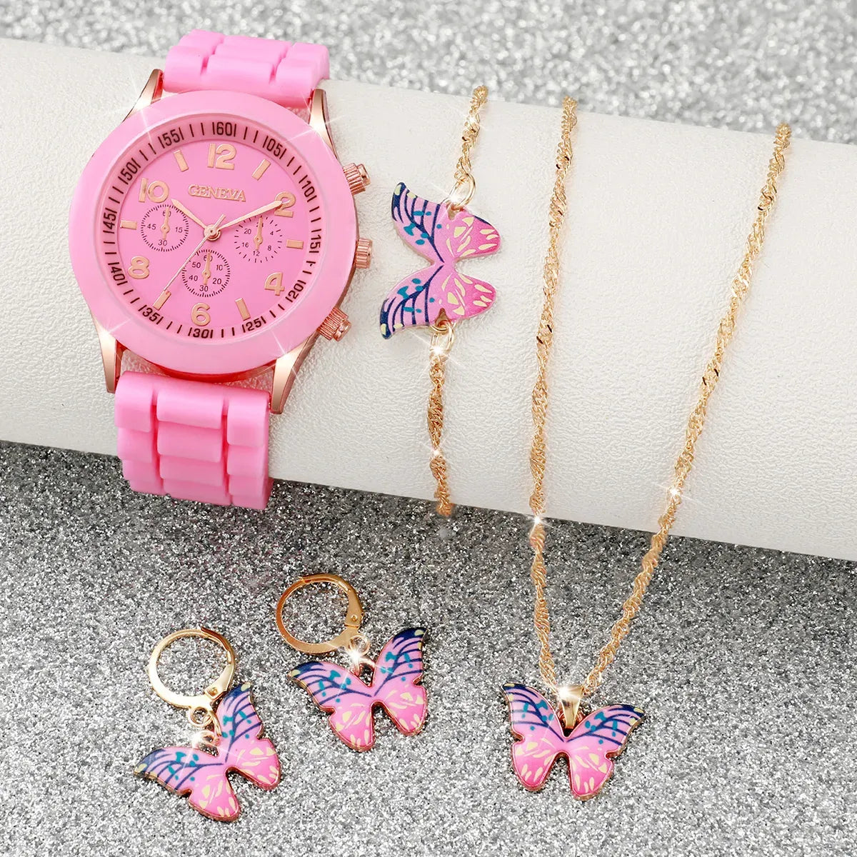 5/6PCS Women Watches Fashion Jewelry Set