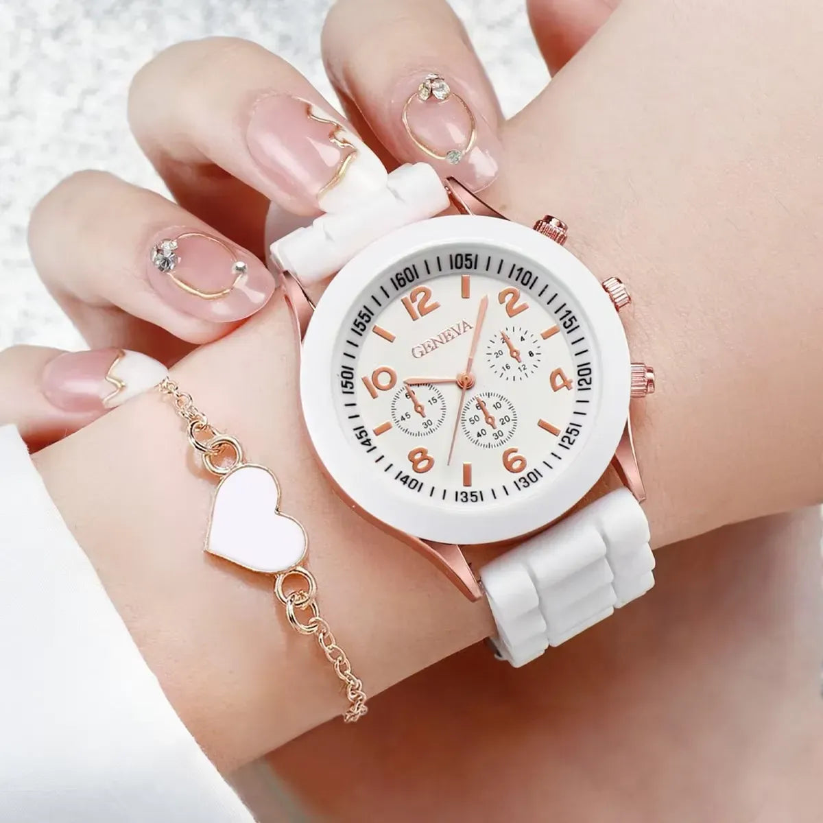 5/6PCS Women Watches Fashion Jewelry Set