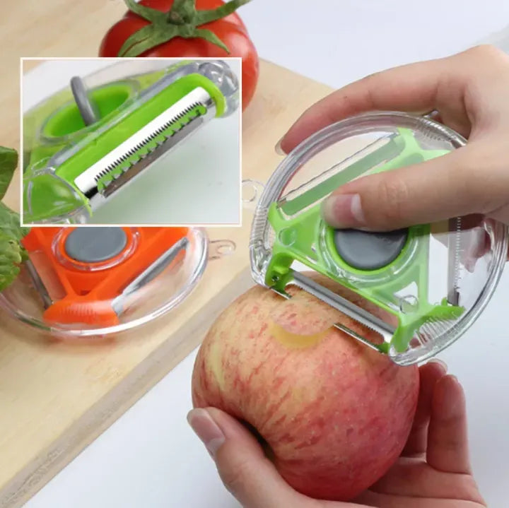 3 in 1 Multifunction Rotating Vegetable Peeler Hanging Round Planer Cutter Fruit Vegetable