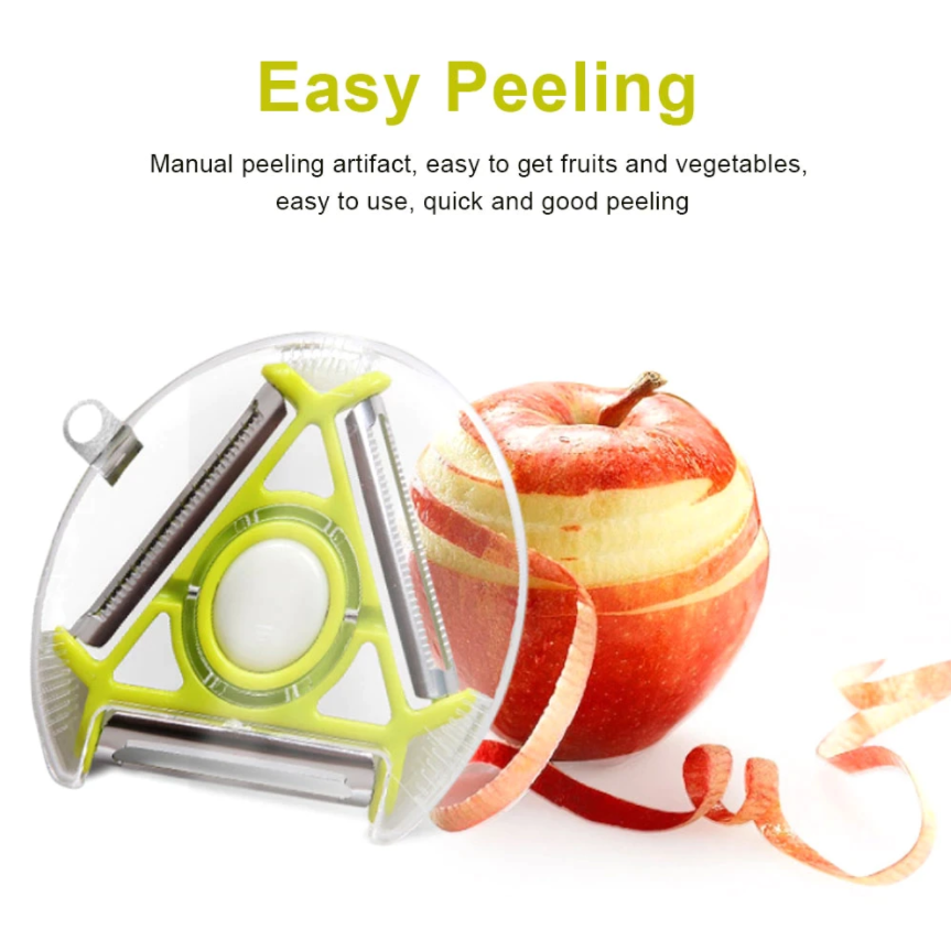 3 in 1 Multifunction Rotating Vegetable Peeler Hanging Round Planer Cutter Fruit Vegetable