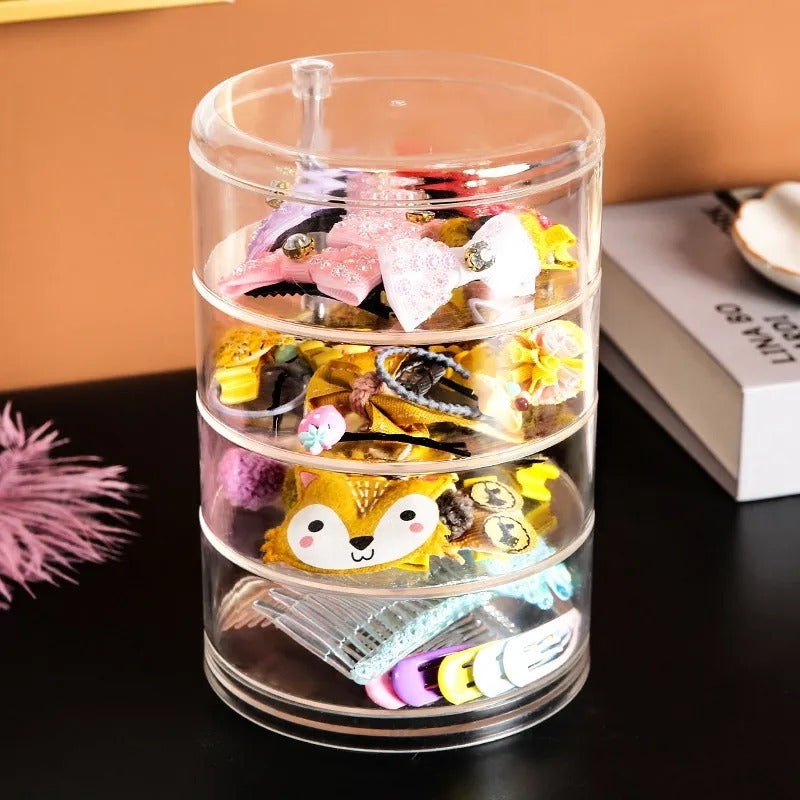 4/5 Layer Transparent Rotating Jewelry Box, Fashionable Jewelry Organizer