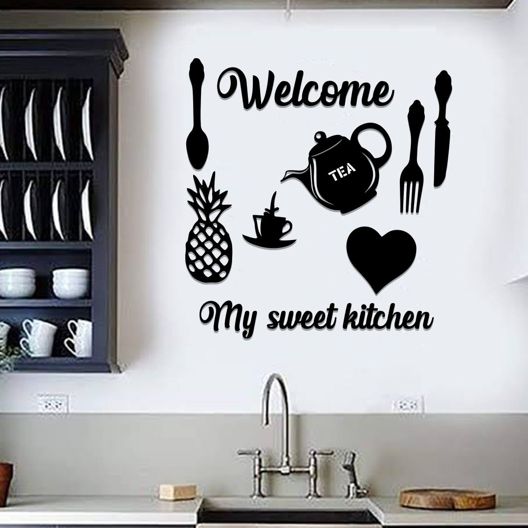 Welcome Home Kitchen Wall Sticker for Kitchen Decoration items