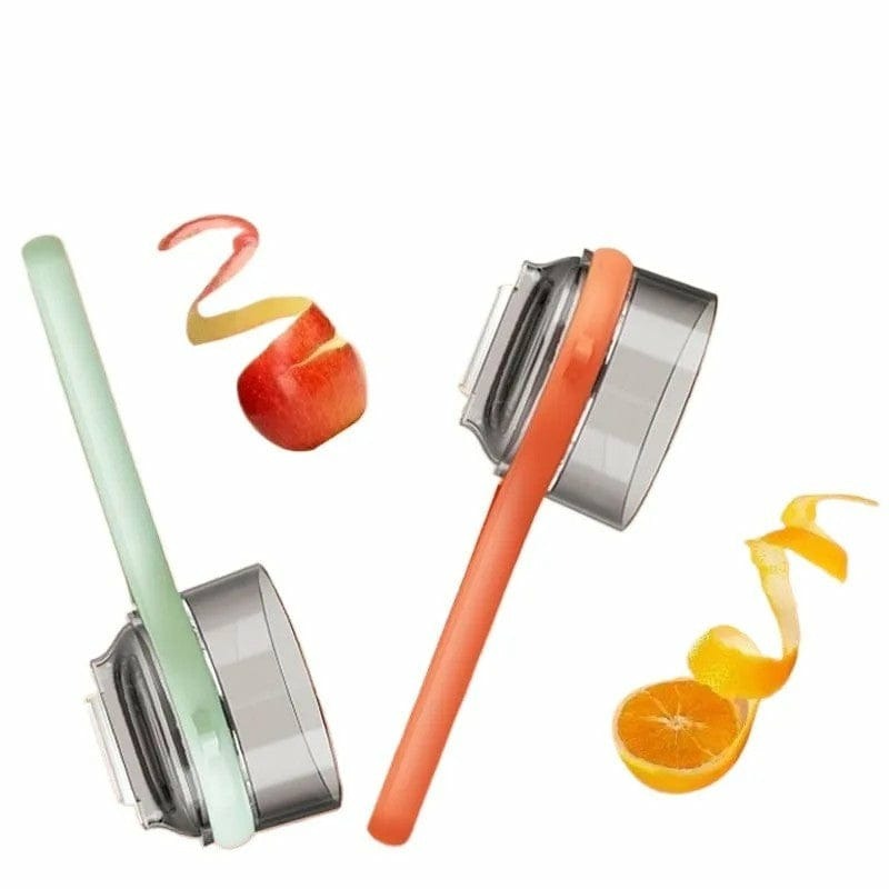 Ultra Sharp Stainless Steel Peeler with Peelings Storage Bucket | Double-Sided Grater & Fruit Planing Scraper