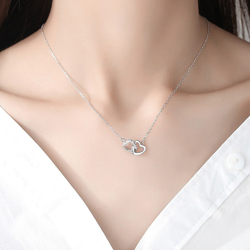 5PCS/Set Heart Shaped Jewelry Sets Of Ring Earrings Necklace