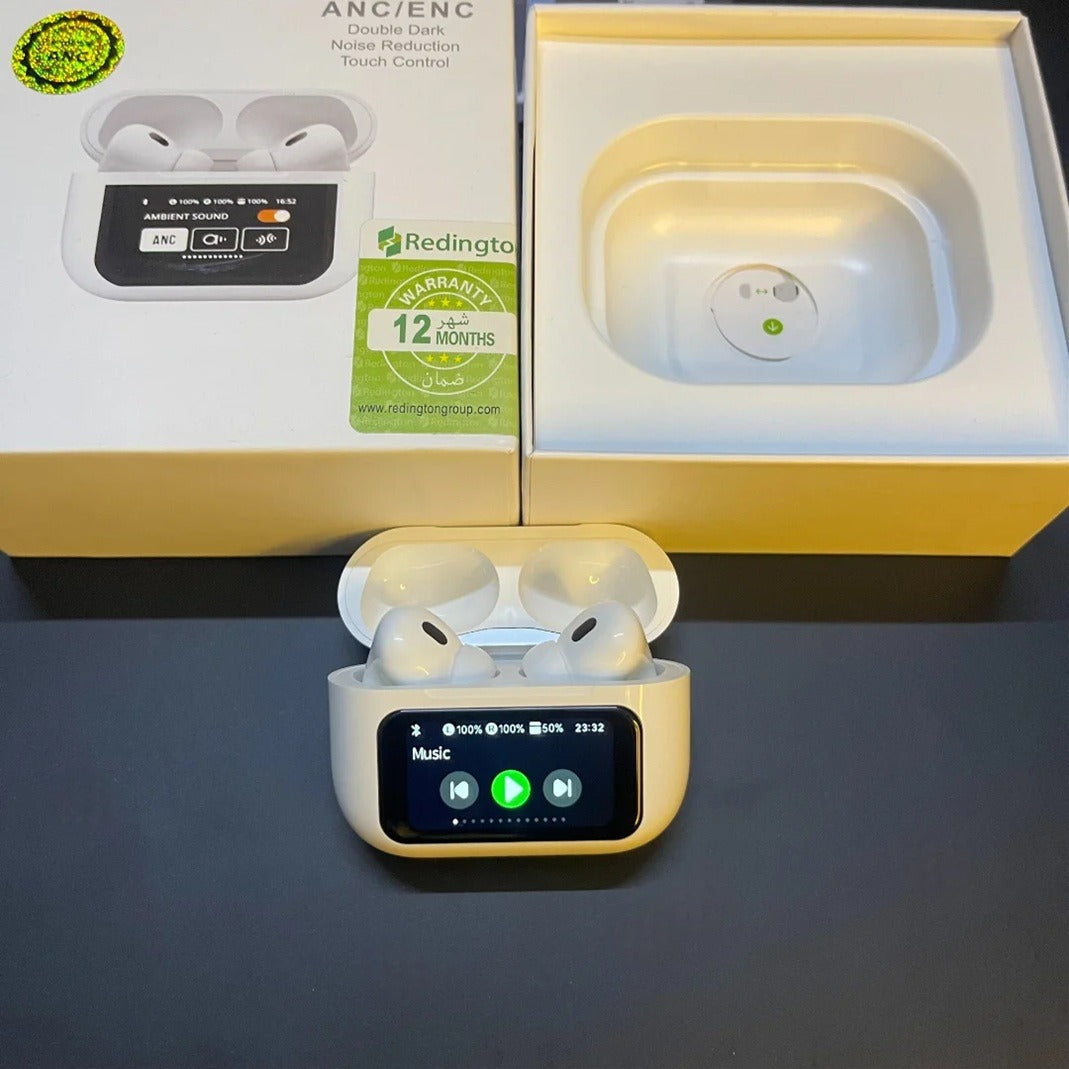 A9 PRO Wireless Bluetooth Earbuds - Digital Display, ANC + ENC, Wireless Charging