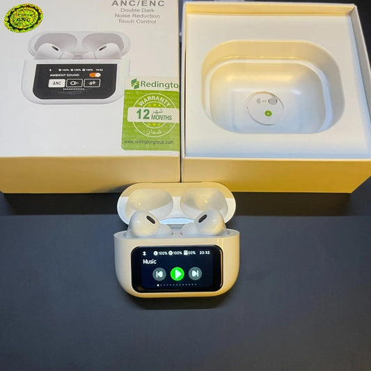 A9 PRO Wireless Bluetooth Earbuds - Digital Display, ANC + ENC, Wireless Charging