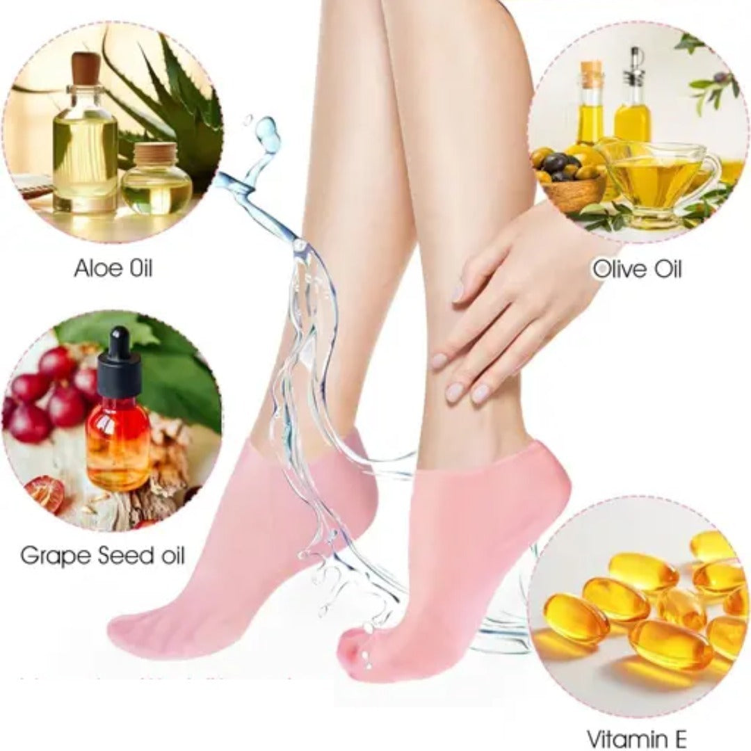 Silicone Moisturizing Socks for Foot Care Softening
