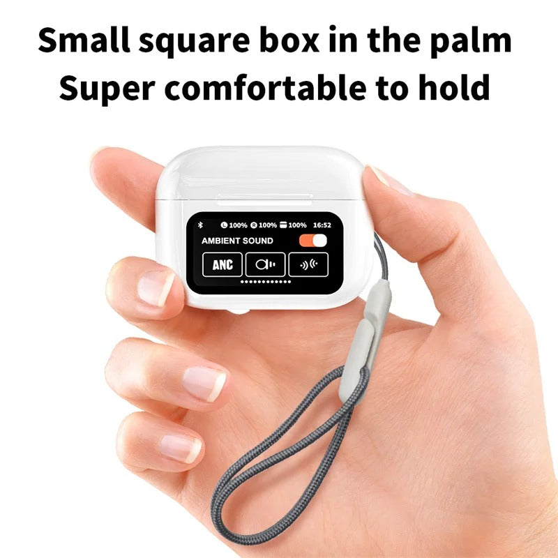 A9 PRO Wireless Bluetooth Earbuds - Digital Display, ANC + ENC, Wireless Charging