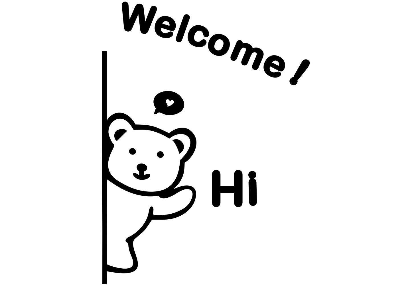 ZF Welcome Here 3D Wooden Wall Decoration Piece