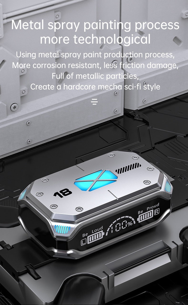 M41 Bluetooth 5.3 True Wireless Earbuds, Environmental Noise Cancelling, Waterproof, LED Power Display