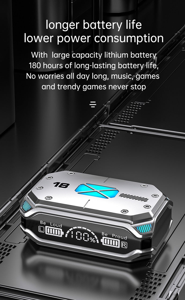 M41 Bluetooth 5.3 True Wireless Earbuds, Environmental Noise Cancelling, Waterproof, LED Power Display