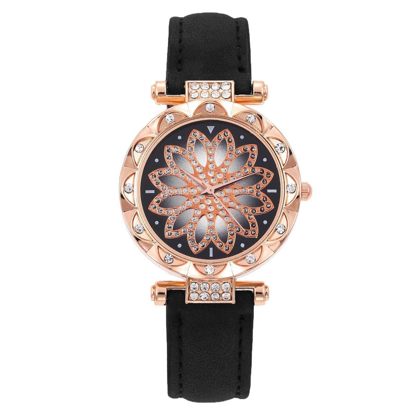 Crystal Bling Jewelry Set Watch Necklace Earrings Rings