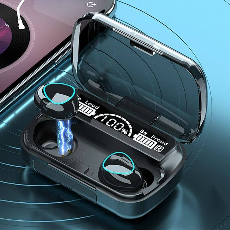 M10 TWS Wireless Earbuds Bluetooth 5.1 Touch Control Waterproof LED Display