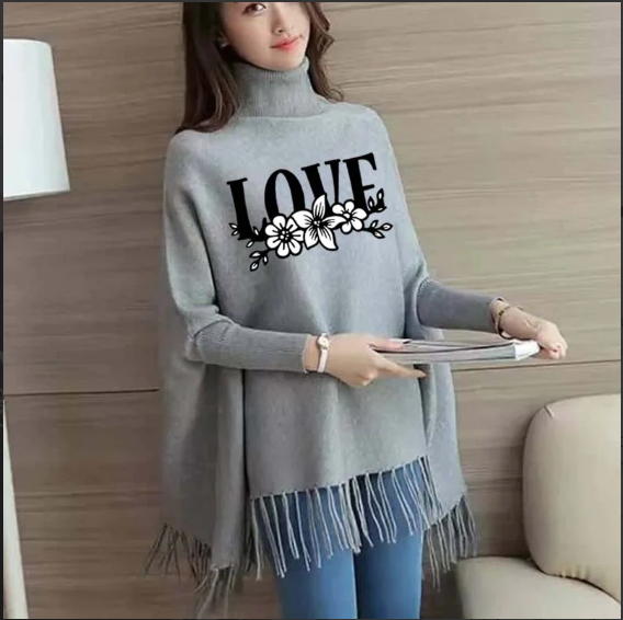 Winter Stylish Western Style Poncho Cap Shawls For Her.