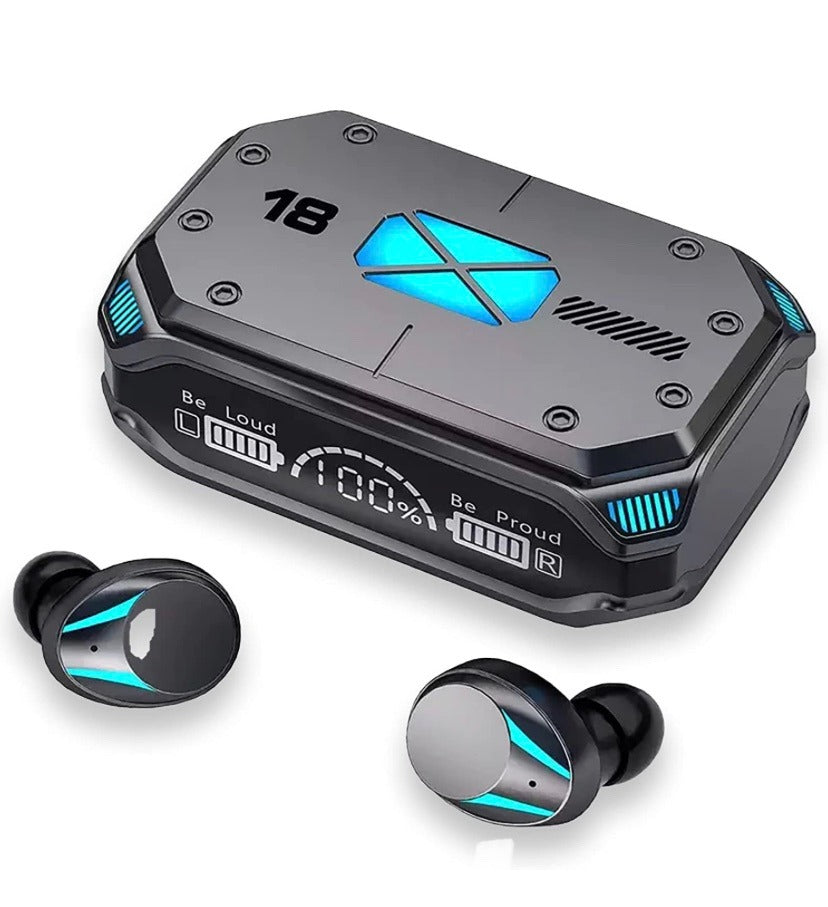 M41 Bluetooth 5.3 True Wireless Earbuds, Environmental Noise Cancelling, Waterproof, LED Power Display