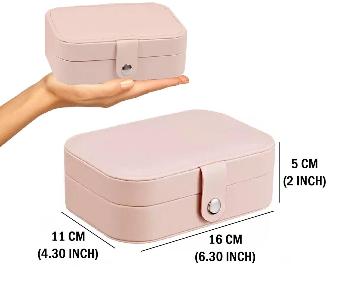 Travel Jewelry Box Jewelry Organizer for Double Layer Portable (Jewelry not included)