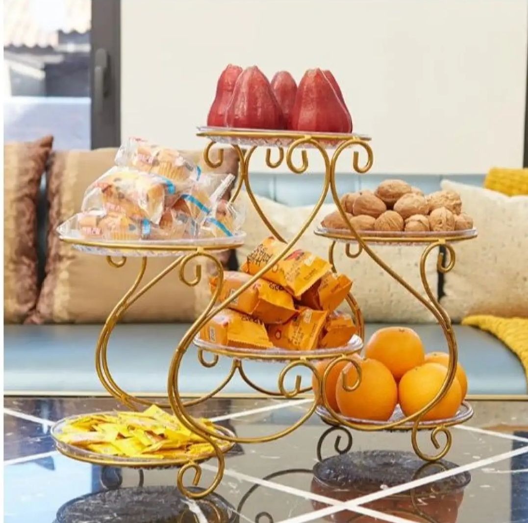 Fruite Plate Snack Cake Dessert Display Stand Storage Rack Room Dried Fruit Using For Home Decorations Center Table